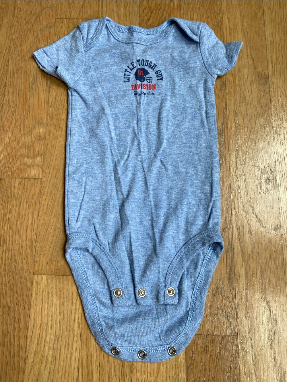 Carter’s 6 Month Little Tough Guy Blue Baby One-Piece Bodysuit